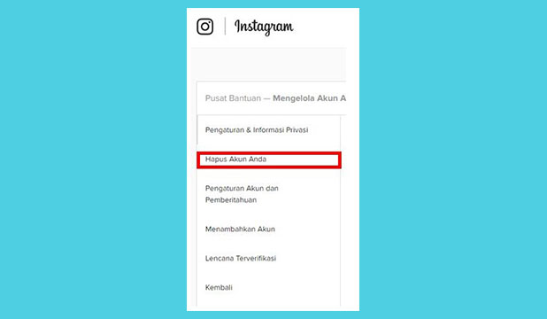 Hapus Akun Instagram Permanen Lewat Aplikasi