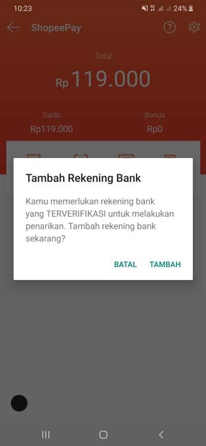 Tambah Rekening Bank