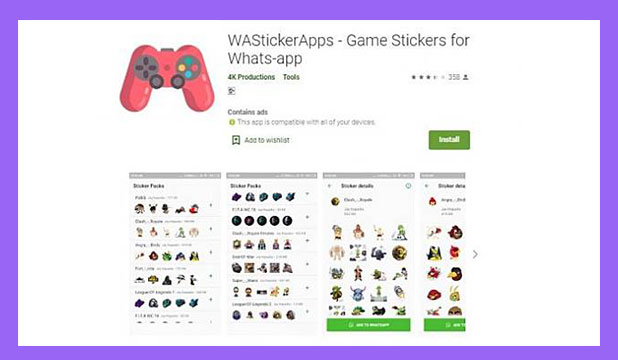 WA StickerApps Game Stickers for Whats app