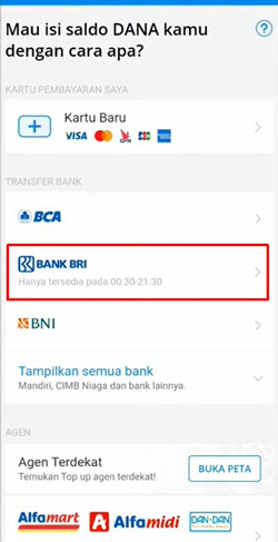 Pilih Bank BRI